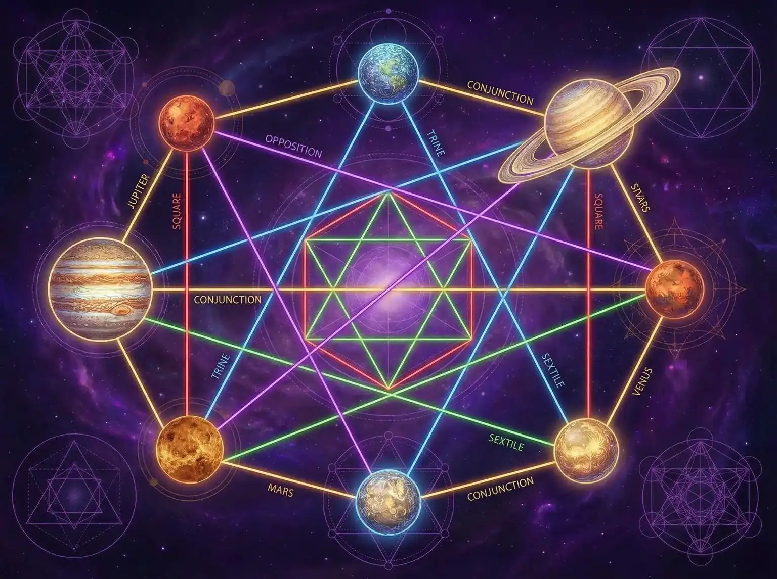 行星相位 - 今日吃瓜 | 占星学进阶知识